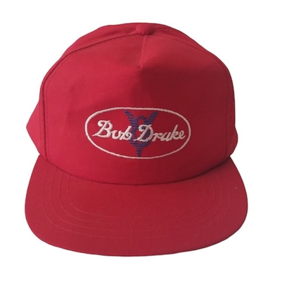 Vintage Bob Drake Red Trucker Hat
